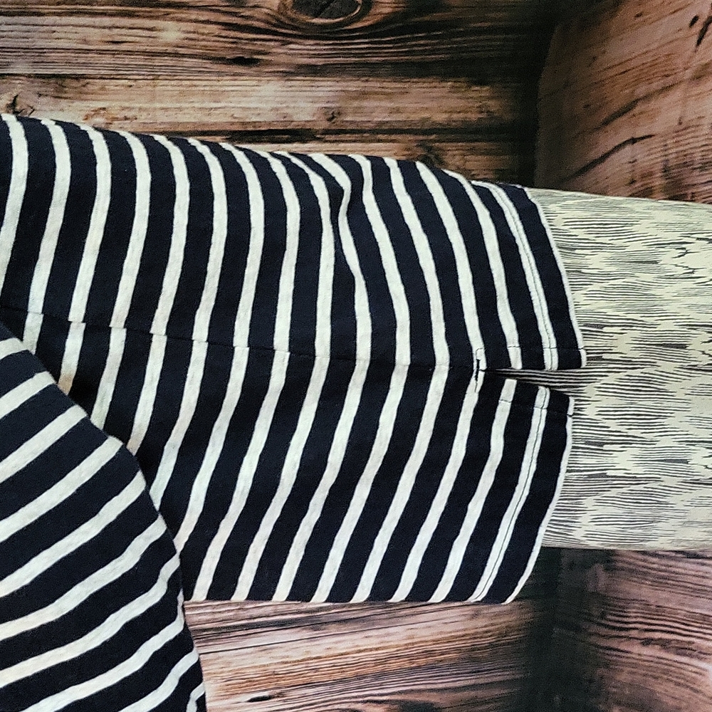 J.Crew Women's Long Sleeve White & Navy Striped Top Size S - Picture 7 of 11